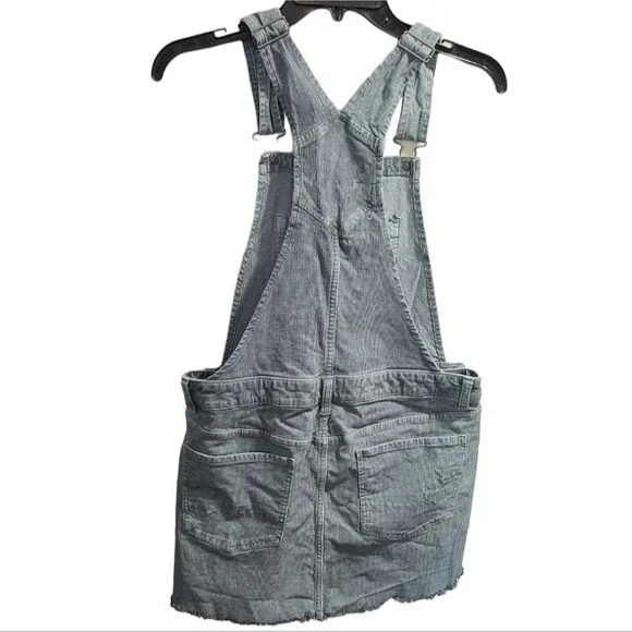 American eagle blue/grey corduroy overall skirt dress - Picture 5 of 8